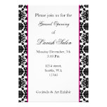 Elegant pink damask Corporate party Invitation invitations