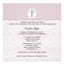 Elegant Pink Damask Invitation