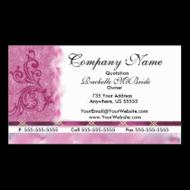 Elegant Pink Embroidery Business Cards business cards