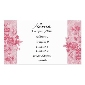 Elegant Pink Floral Business Card