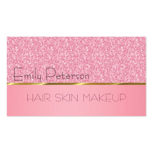 Elegant Pink Glitter Pattern Business Card Templates (front side)