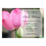 Elegant Pink Lotus Flower Bridal Shower Invitation