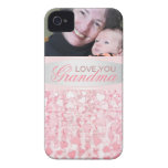 Elegant pink love you grandma iPhone 4 case casemate cases