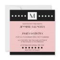 Elegant Pink Monogram Wedding Invitation invitation