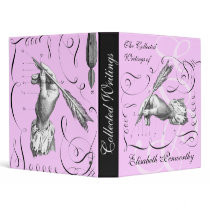 Elegant Pink Notebook for Your Collected Writings binders by AntiqueImages Elegant Pink Notebook for Your Collected Writings binders