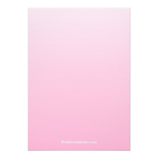 Elegant Pink Ombre Quinceañera Party Announcements