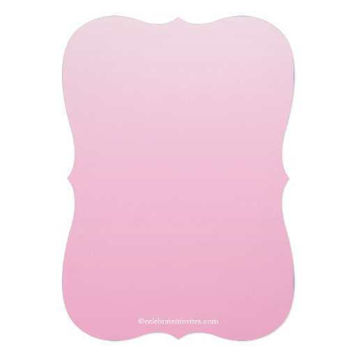 Elegant Pink Ombre Quinceañera Party Personalized Invitations