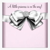 Elegant Pink Princess Baby Shower Invitations invitations