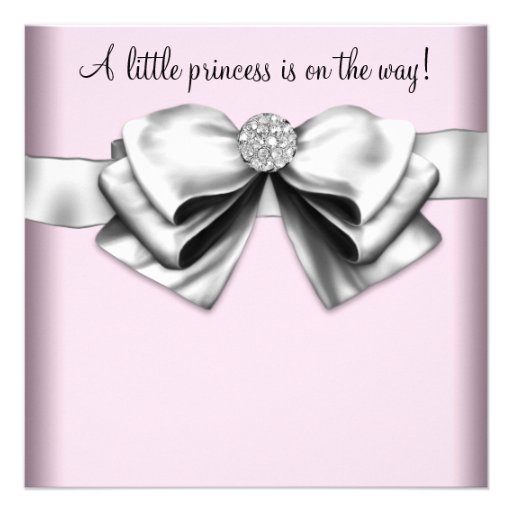 Elegant Pink Princess Baby Shower Invitations