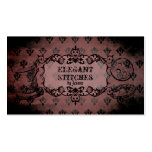elegant pink purple damask distressed seamstress business card template