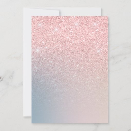 Elegant Pink Rose Gold Glitter Ombre Sweet Sixteen Invitation Zazzle