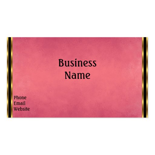 Elegant Pink Sand Black Trim Business Card