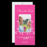 Elegant Pink Satin Save the DateYour Photo