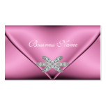 Elegant Pink Silver Diamond Jewel Business Cards