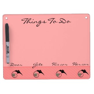 Elegant pink stripes Dry Erase Board