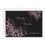 Elegant Pink Swirls Save the Date Announcement