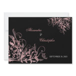 Elegant Pink Swirls Save the Date Announcement