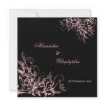 Elegant Pink Swirls Save the Date Announcement