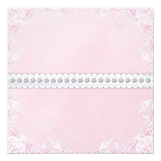 Elegant Pink Twin Girl Baby Shower Personalized Invitations