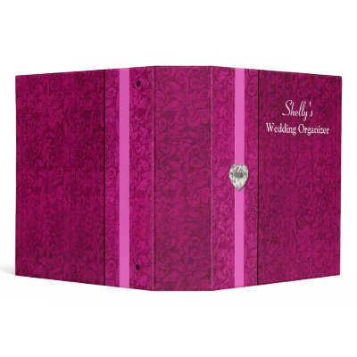 Elegant Pink Wedding Organizer Binder