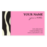 Elegant Pink Zebra Business Cards