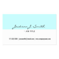 elegant, plain, simple white & blue professional business card templates