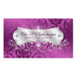 Elegant Plum Damask Swirl Business Card