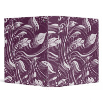 Elegant Plum Floral Binder