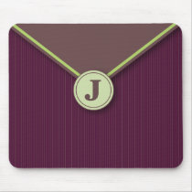 Elegant Plum Personalised Monogrammed Mousepad