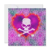 Elegant Poison Sweet 16 Pink Goth Birthday Announcement