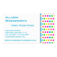 Elegant Polka Dot Designer Fun Polka Dots Business Card