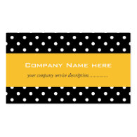Elegant  polka dots profile cards business card