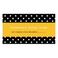 Elegant  polka dots profile cards business card