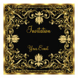 Elegant Popular Black and Gold Invitation