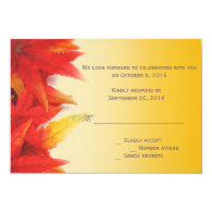 Elegant, pretty fall wedding rsvp invitations. invite