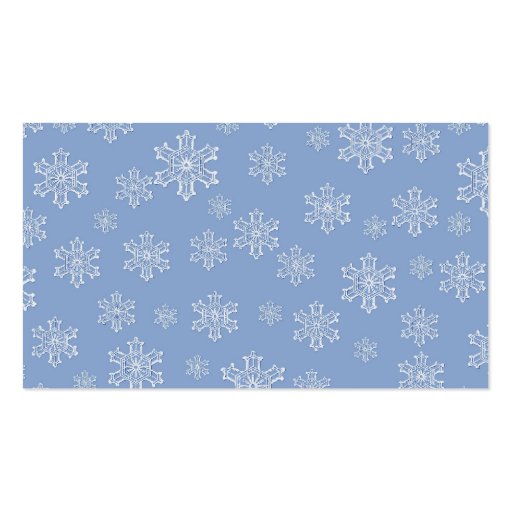 Elegant Pretty Snowflakes Ice Winter Weather Business Card (back side)