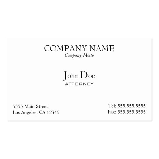 Elegant, Professional, Business Card (front side)