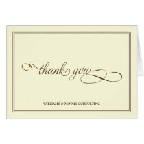 Elegant Professional Folded Thank You Card cards