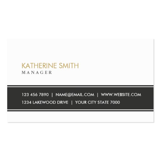 Elegant Professional Plain Simple Black and White Business Card Template (front side)