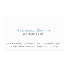 Elegant Professional Plain White Makeup Artist Business Cards