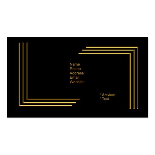 Elegant Professional Profession Gold Hammer Business Card (back side)
