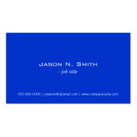 Elegant pure blue simple business card. business card template