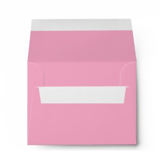 Elegant Pure Pink Linen RSVP Envelopes