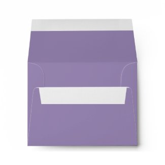 Elegant Pure Purple Linen RSVP Envelopes