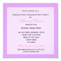 Elegant purple  add your photo graduation custom invitations