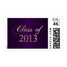 Elegant Purple and Gold Class of 2013 Stamp