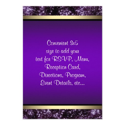 Elegant Purple and Gold RSVP Invitations