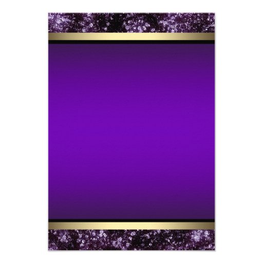 Elegant Purple and Gold RSVP Invitations