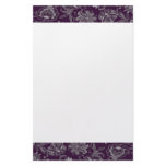 Elegant purple and grey stationery
