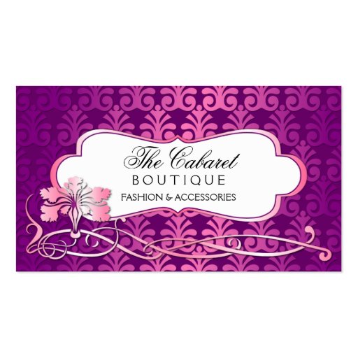 Elegant Purple and Pink Shimmer Business Cards (front side)